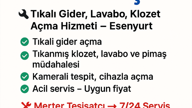 Merter Su tesisat